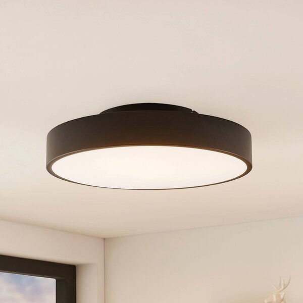 Plafoniera a LED Milada Lindby, dimmerabile, Nero, Soggiorno / Sala da pranzo, Metallo, Moderno, Plafoniera LED