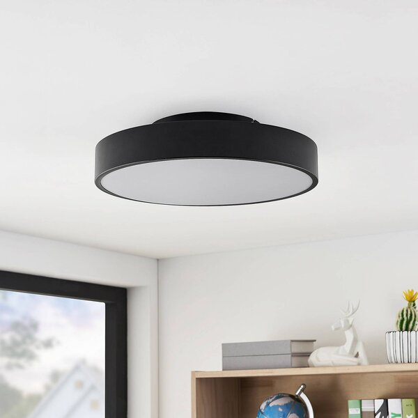 Plafoniera a LED Milada Lindby, dimmerabile, Nero, Soggiorno / Sala da pranzo, Metallo, Moderno, Plafoniera LED