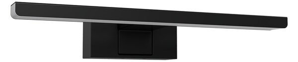 Lampada LED da Specchio 30cm Nera 6W IP54 Tripla Installazione Colore Bianco Caldo 3.000K