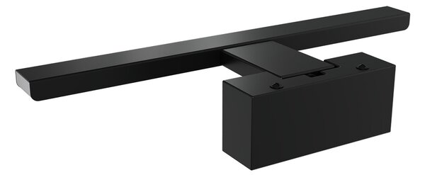 Lampada LED da Specchio 30cm Nera 6W IP54 Tripla Installazione Colore Bianco Caldo 3.000K