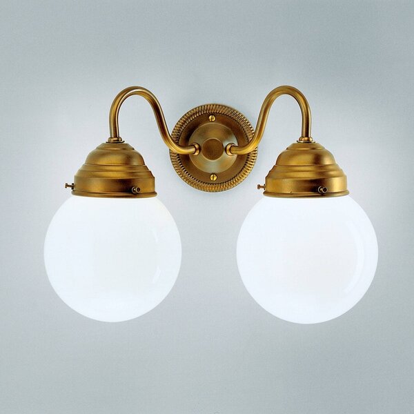 Berliner Messinglampen Applique da parete LARRY, dimmerabile, Ottone / Oro, Corridoio, Ottone, Antico, Applique
