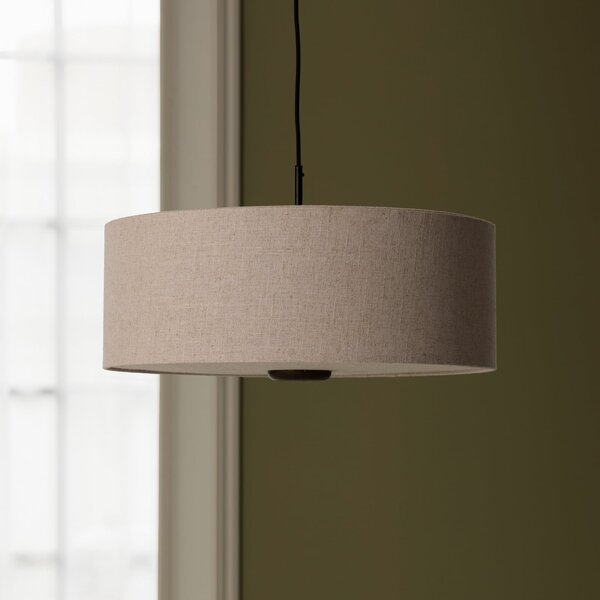 Lampada a sospensione Globen Lighting, Bosco 55, dimmerabile, Beige, Soggiorno, Tessuto / Tessile, Scandinavo