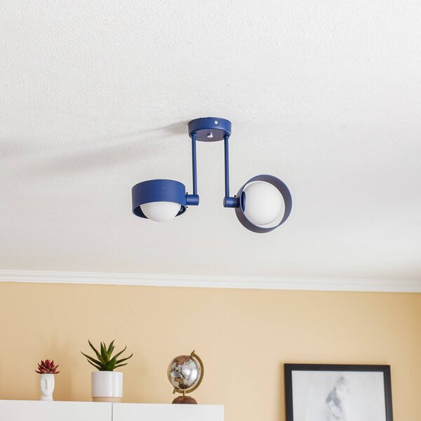 Plafoniera soffitto Mado Argon, dimmerabile, Blu, Soggiorno / Sala da pranzo, Metallo, Moderno, Plafoniera