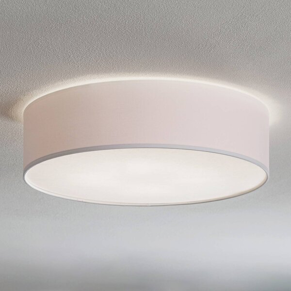 Plafoniera soffitto Rondo TK Lighting, dimmerabile, Bianco / Opale, Camera da letto, Tessuto / Stoffa / Seta, Moderno, Plafoniera