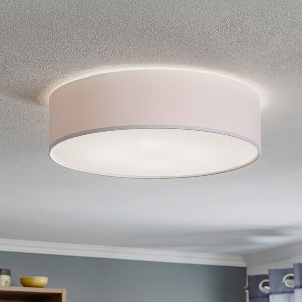 Plafoniera soffitto Rondo TK Lighting, dimmerabile, Bianco / Opale, Camera da letto, Tessuto / Stoffa / Seta, Moderno, Plafoniera