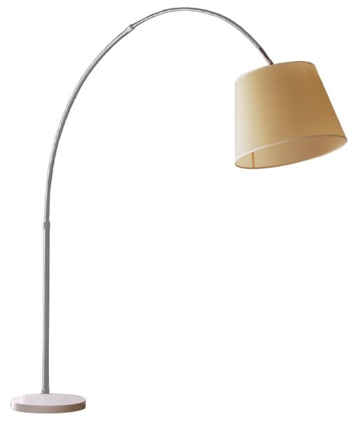 Piantana arco illuminando boing p nk e27 led telescopica base marmo bianca paralume - Illuminando