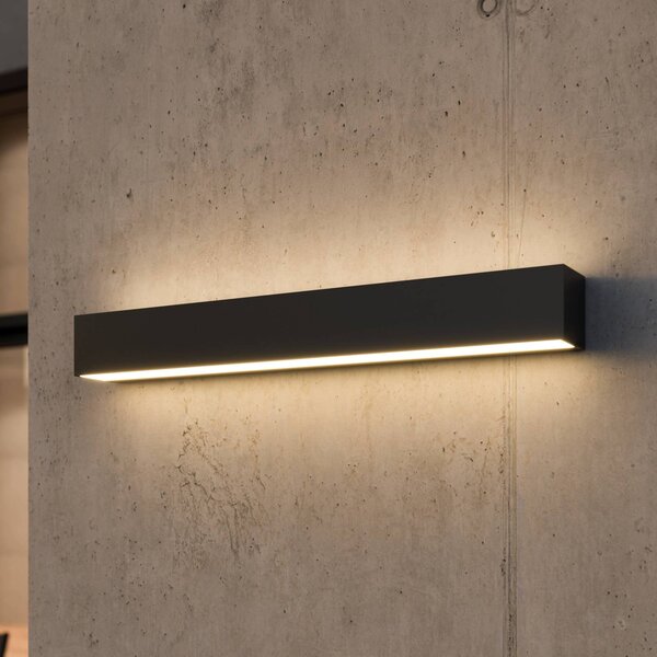 Applique da esterni a LED Lengo Lucande, Nero, Alluminio, Moderno, Applique LED da esterni