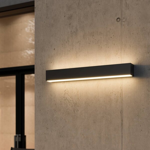 Applique da esterni a LED Lengo Lucande, Nero, Alluminio, Moderno, Applique LED da esterni