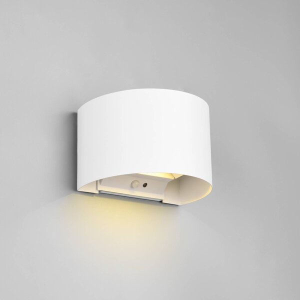 Reality Leuchten Applique da esterno a LED Talent, bianco, larghezza 16 cm, sensore