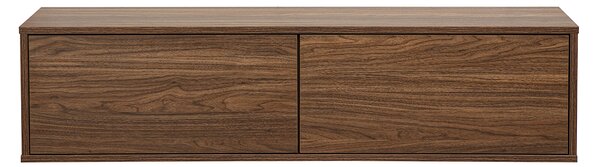 Mobile TV sospeso finitura legno scuro noce L120 cm FLEXO