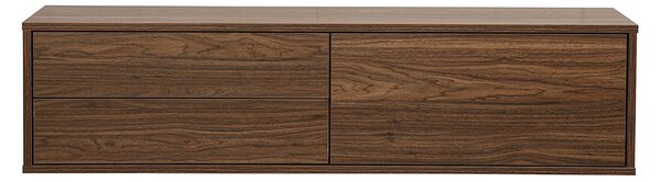 Mobile TV a parete finitura legno scuro noce L120 cm FLEXO