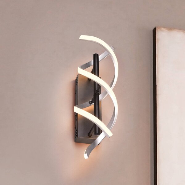 Trio Lighting Applique da parete a LED Sequence, dimmerabile, Alluminio / Grigio / Zincato, Soggiorno / Sala da pranzo, Alluminio, Moderno, Applique a LED