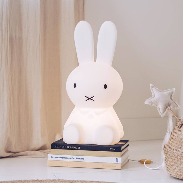 Mr Maria Lampada da tavolo Miffy, dimmerabile, Bianco / Opale, Cameretta, Plastica, Lampada da tavolo