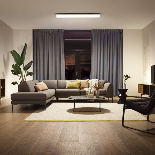 Philips Hue Plafoniera smart Aurelle, dimmerabile, Bianco / Opale, Soggiorno / Sala da pranzo, Metallo, Moderno