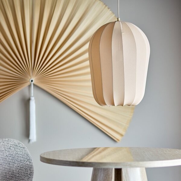 Lampada a sospensione Bloomingville, Naluna, dimmerabile, Beige, Cucina, Tessuto / Tessile, Scandinavo