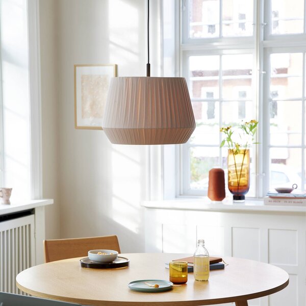 Nordlux Lampada a sospensione Dicte, dimmerabile, Crema / Ambra, Soggiorno / Sala da pranzo, Tessuto / Stoffa / Seta, Scandinavo, Lampada a sospensione