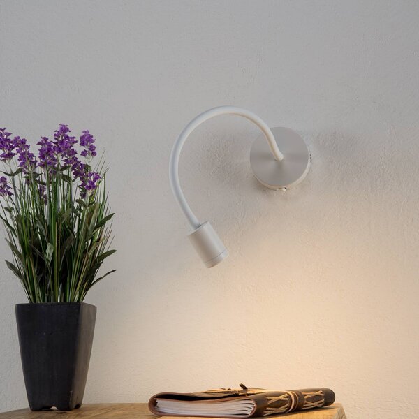 Ideallux Applique da parete a LED Focus, Bianco / Opale, Soggiorno / Sala da pranzo, Metallo, Moderno, Applique a LED
