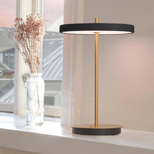 UMAGE Lampada da tavolo a LED Asteria Move, dimmerabile, Ottone / Oro, Soggiorno / Sala da pranzo, Metallo, Design, Lampada da tavolo LED