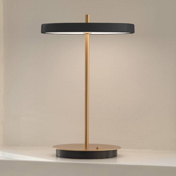UMAGE Lampada da tavolo a LED Asteria Move, dimmerabile, Ottone / Oro, Soggiorno / Sala da pranzo, Metallo, Design, Lampada da tavolo LED