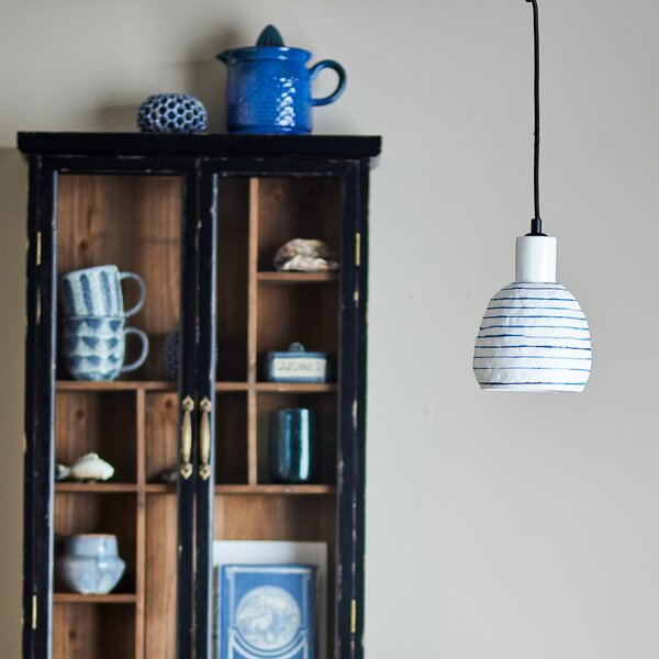 Lampada a sospensione Bloomingville, Elga, dimmerabile, Bianco, Cucina, Ceramica