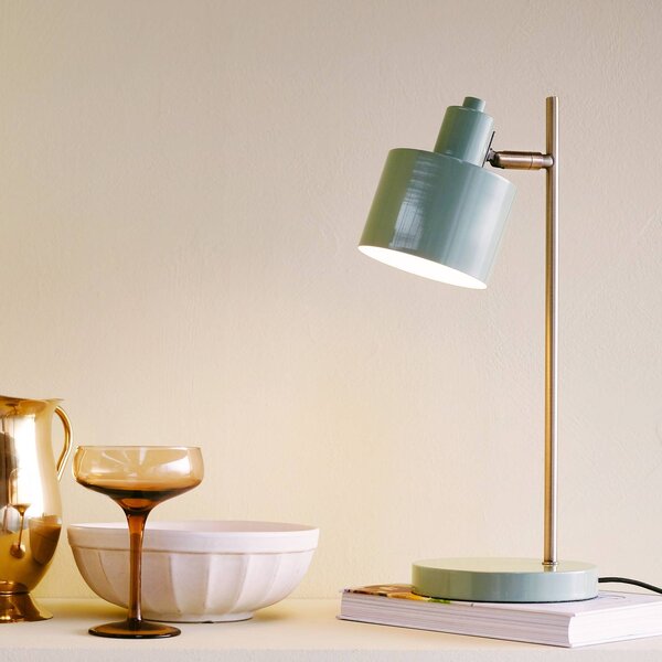 Dyberg Larsen Lampada da tavolo di design Ocean, Verde, Soggiorno / Sala da pranzo, Metallo, Design, Lampada da tavolo