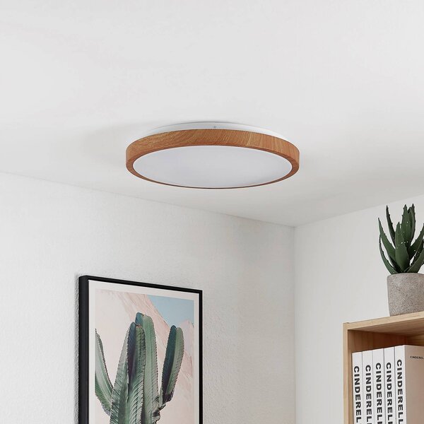 Plafoniera a LED Mynte Lindby, Legno chiaro, Soggiorno / Sala da pranzo, Plastica, Moderno, Plafoniera LED