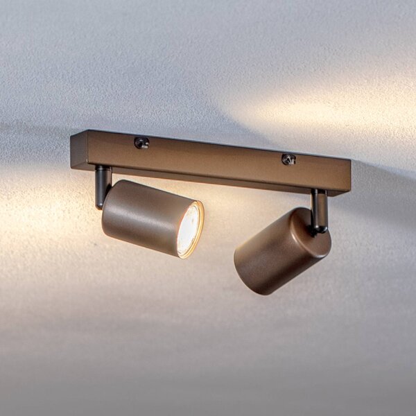 Faretto da soffitto Top, regolabile, marrone, lineare a 2 luci Top TK Lighting, dimmerabile, Marrone / Ruggine, Soggiorno / Sala da pranzo, Metallo, Moderno, Faretto