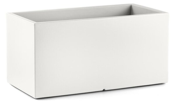 Cassetta rettangolare per fiori LOTO Dimensioni 40x80x h 40 cm -peso 7 kg interno ed Esterno colore bianco perla