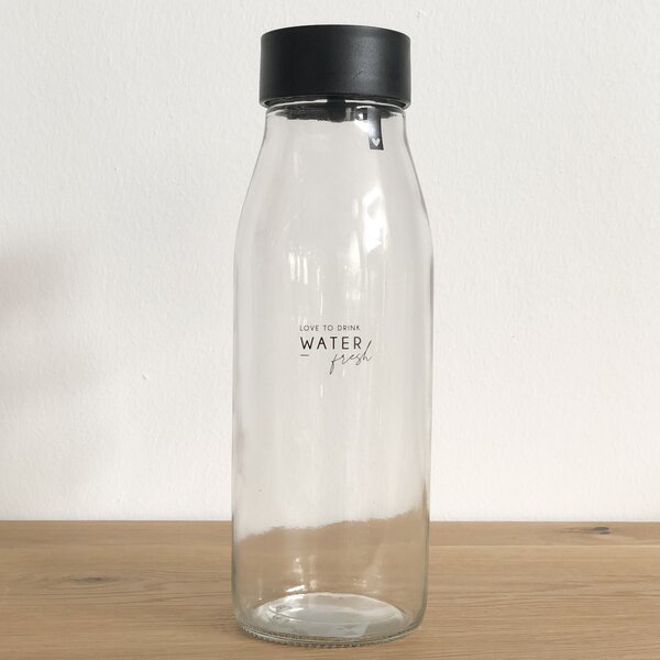 Bastion Collections Bottiglia in Vetro Love to Drink Fresh Water