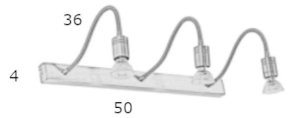 Applique classico illuminando frida ap3 gu10 led metallo orientabile - Illuminando