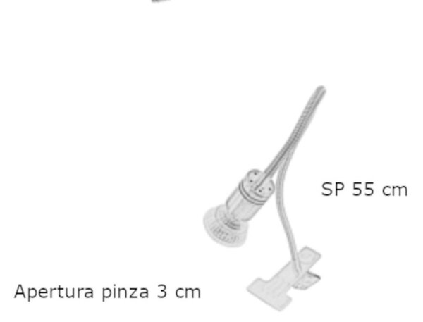 Abat-jour pinza classica illuminando frida pz gu10 led metallo orientabile - Illuminando