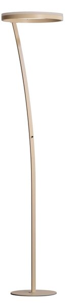 FISCHER & HONSEL Lampada da terra con luce lettura Sirko, dimmerabile, Crema / Ambra, Soggiorno / Sala da pranzo, Metallo, Moderno, Lampada LED da terra