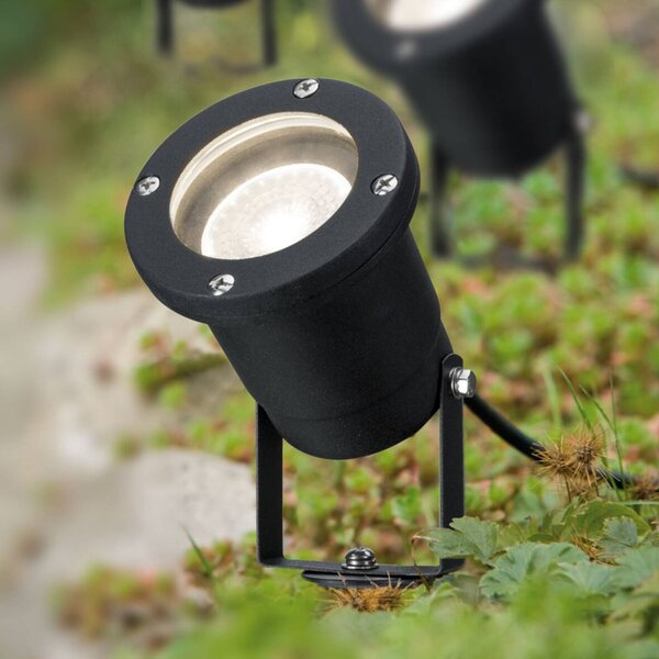 Paulmann Special Line Faretto a LED con picchetto terra, set di 6 pezzi, Nero, Alluminio