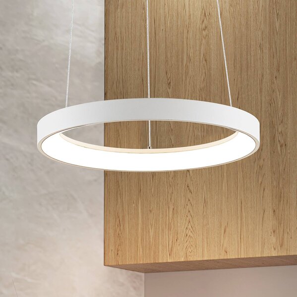 Arcchio Lampada LED a sospensione Vivy, Ø 38 cm, bianco, metallo Vivy Arcchio, dimmerabile, Bianco / Opale, Cucina, Metallo, Moderno