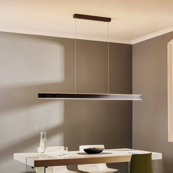 PURE lampada LED a sospensione Lume, grafite, CCT dimmerabile, Nero, Soggiorno / Sala da pranzo, Alluminio, Moderno
