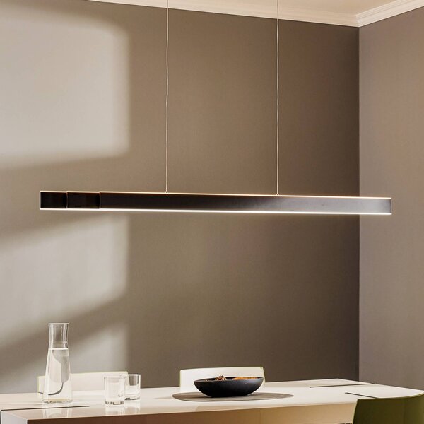 PURE lampada LED a sospensione Lume, grafite, CCT dimmerabile, Nero, Soggiorno / Sala da pranzo, Alluminio, Moderno