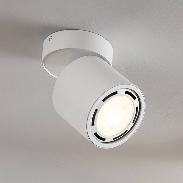 Arcchio Faretto da soffitto Mabel, Ø12cm, bianco, orientabile, GU10 Mabel Arcchio, dimmerabile, Bianco / Opale, Soggiorno / Sala da pranzo, Alluminio, Moderno, Faretto