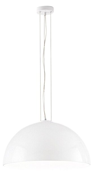 Lampadario cupola metallo perenz bell 8552 b e27 led bianco lucido - Perenz
