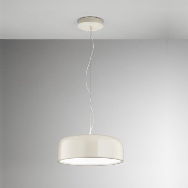 Lampadario acrilico perenz velia 8448 b ct led cct biemissione bianco panna lucido - Perenz
