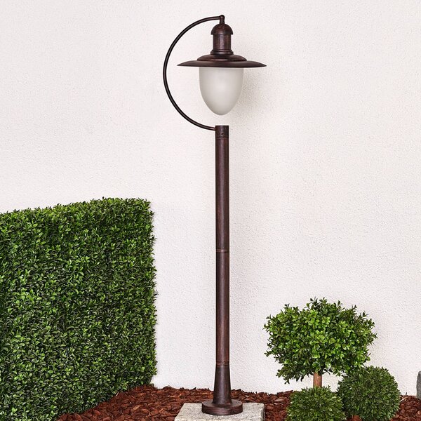 Lucide Lampioncino da giardino Aruba, dimmerabile, Marrone / Ruggine, Metallo, Campagna / Rustiche, Lampada da esterni