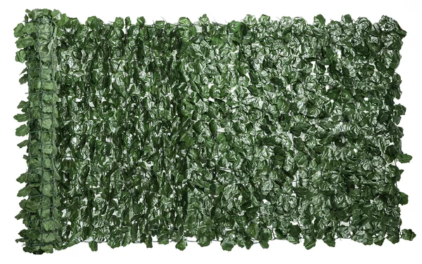 Rotolo di Siepe Finta per Balcone e Giardino 300x100 cm con Foglie di Edera in PE Verde Scuro