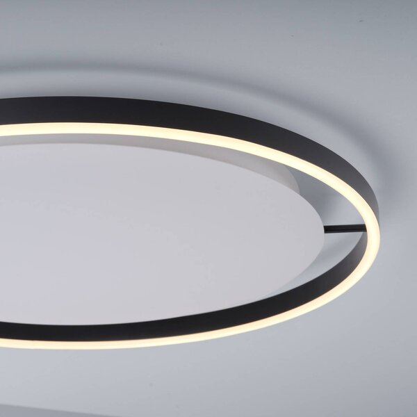 JUST LIGHT. GmbH Plafoniera a LED Ritus, dimmerabile, Nero, Soggiorno / Sala da pranzo, Alluminio, Moderno, Plafoniera LED
