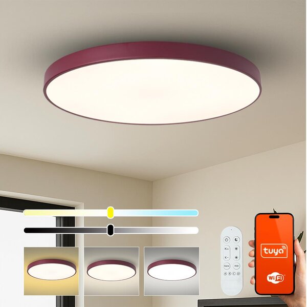 Brilagi-LED Lampada dimmerabile POOL SMART LED/128W/230V 100 cm Wi-Fi Tuya + telecomando bordeaux