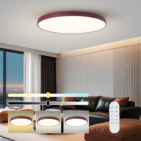 Brilagi-LED Lampada dimmerabile POOL SMART LED/128W/230V 100 cm Wi-Fi Tuya + telecomando bordeaux