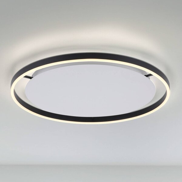 JUST LIGHT. GmbH Plafoniera a LED Ritus, dimmerabile, Nero, Soggiorno / Sala da pranzo, Alluminio, Moderno, Plafoniera LED