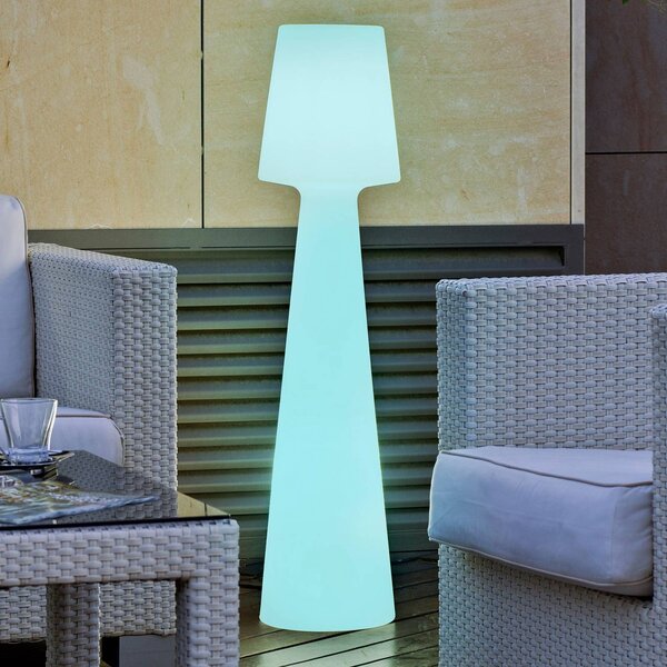 Newgarden Lola Piantana LED, batteria ricaricabile, altezza 110 cm Lola, dimmerabile, Bianco / Opale, Plastica, Moderno