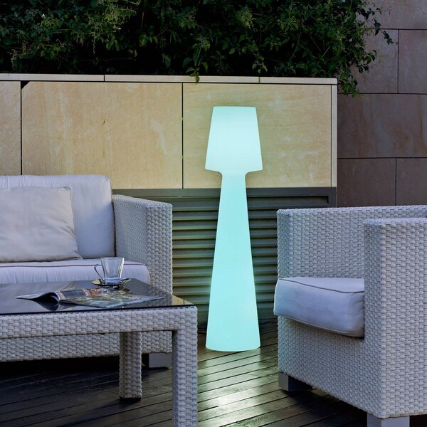 Newgarden Lola Piantana LED, batteria ricaricabile, altezza 110 cm Lola, dimmerabile, Bianco / Opale, Plastica, Moderno