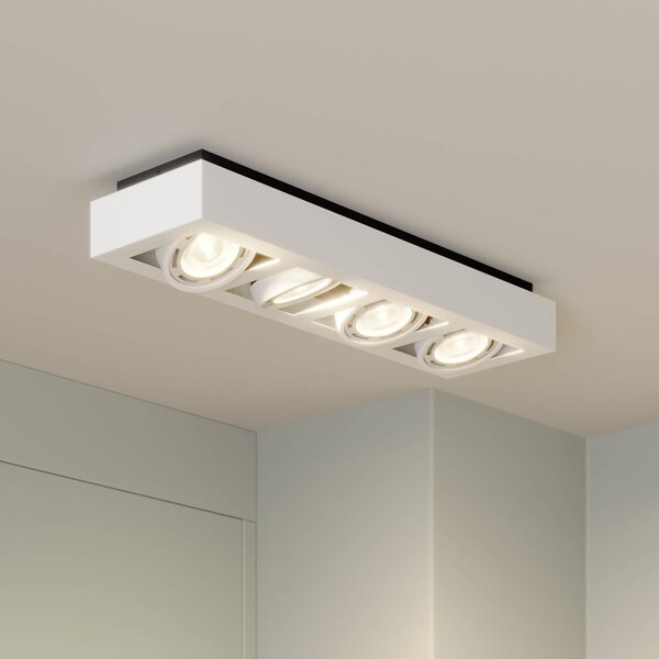 Plafoniera soffitto Ronka Arcchio, dimmerabile, Bianco / Opale, Soggiorno / Sala da pranzo, Alluminio, Moderno, Plafoniera