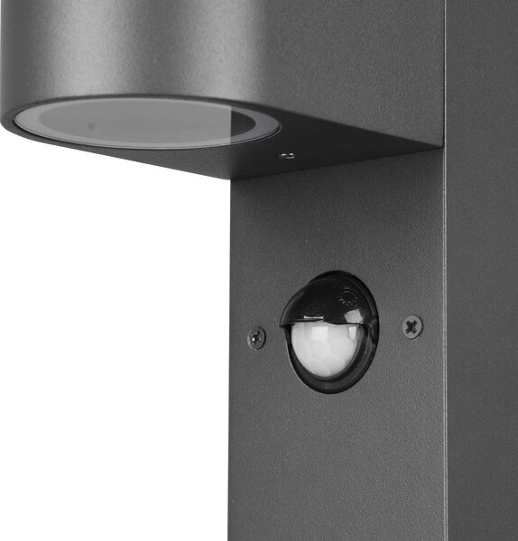 Trio Lighting Lampione Roya, sensore di movimento, antracite