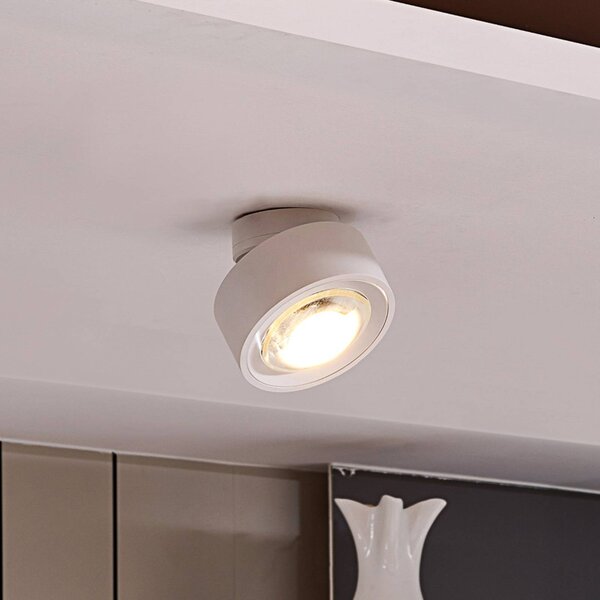 Plafoniera a LED Rotari Arcchio, dimmerabile, Bianco / Opale, Soggiorno / Sala da pranzo, Alluminio, Moderno, Plafoniera LED